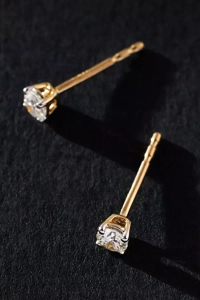 By Anthropologie Gold Classic Diamond Post Earrings
