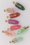 By Anthropologie Gold Leaf Crease-free Hair Clips, Set Of 8 In Multi