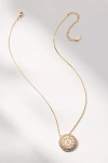 By Anthropologie Golden Hour Crystal Coin Charm Necklace In Gold