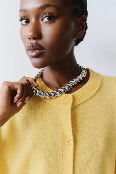 By Anthropologie Goldie 100% Cashmere Cardigan In Yellow