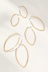 By Anthropologie Graduated Hoop Earrings, Set Of 3 In Gold