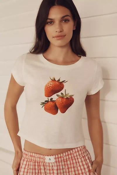 By Anthropologie Graphic Baby T-shirt In White