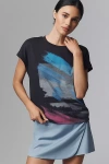 By Anthropologie Graphic Muscle Tee In Black