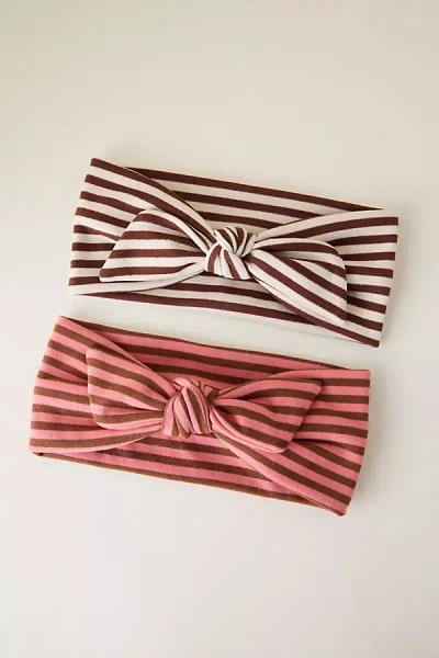 By Anthropologie Grwm Soft Striped Headband, Set Of 2 In Multi