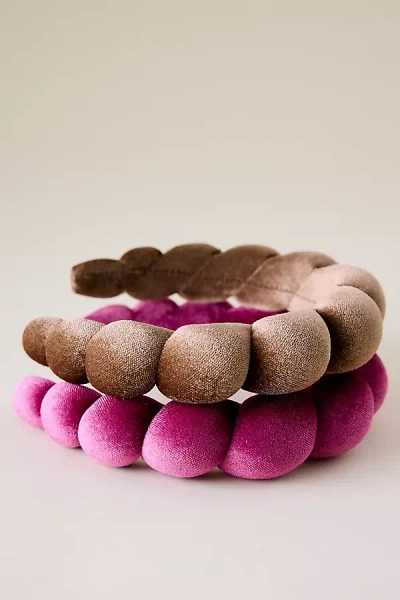By Anthropologie Grwm Velvet Bubble Headband In Multi