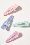 By Anthropologie Hair Styling Clips, Set Of 4 In Multicolor
