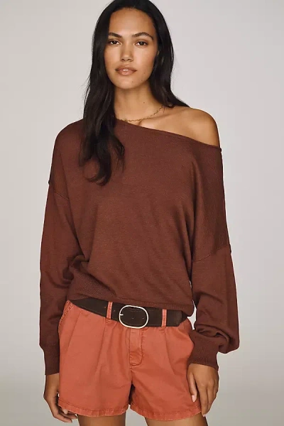 By Anthropologie Haley Cotton Linen Sweater In Beige