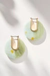 By Anthropologie Half & Half Colored Hoop Earrings In Green