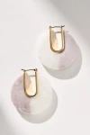 By Anthropologie Half & Half Colored Hoop Earrings In White