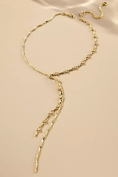 By Anthropologie Half Drippy Chain Necklace In Gold