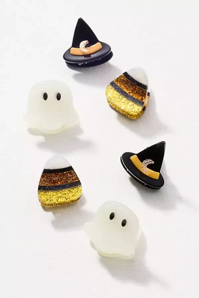 By Anthropologie Halloween Mini Hair Claw Clips, Set Of 6 In Multi