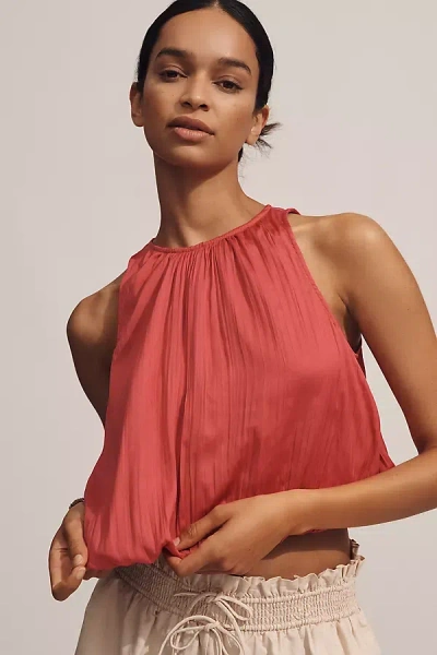 By Anthropologie Halter Cropped Bubble Top