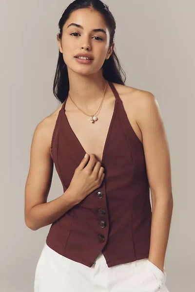 By Anthropologie Halter Vest Top