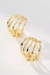 By Anthropologie Hammered Cage Huggie Earrings
