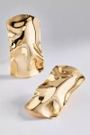 By Anthropologie Hammered Metal Rectangular Earrings In Gold