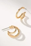 By Anthropologie Hammered Spiral Earrings In Gold