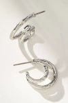 By Anthropologie Hammered Spiral Earrings In Silver