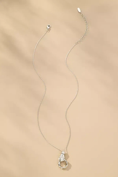 By Anthropologie Hand Charm Connector Necklace In Metallic