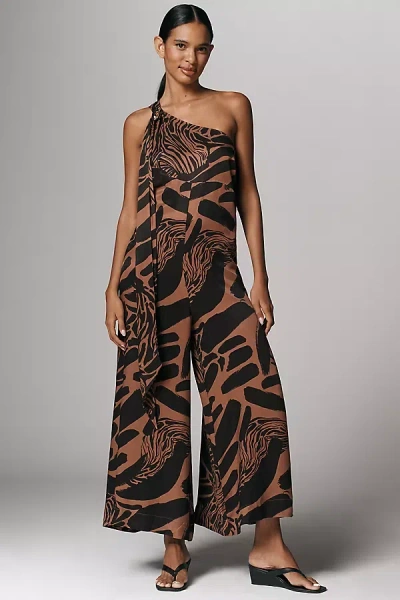 By Anthropologie Hardware Waistless Jumpsuit In Brown