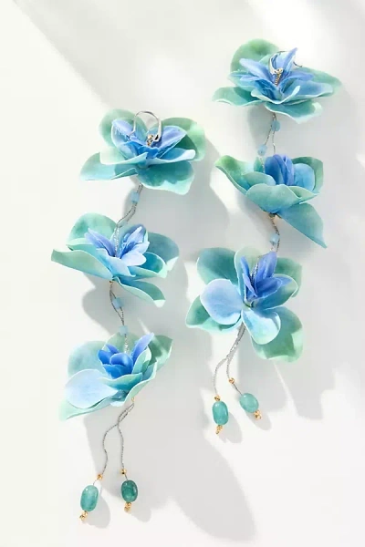 By Anthropologie Hawaiian Floral Drop Earrings