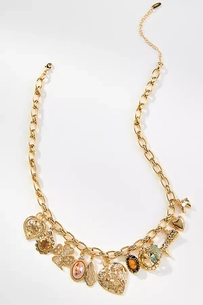 By Anthropologie Heart Charms Necklace In Gold