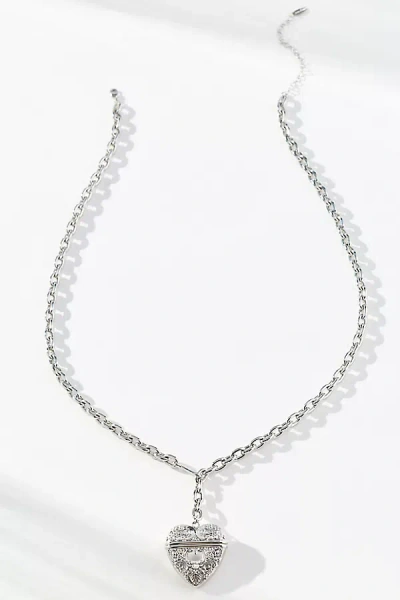 By Anthropologie Heart Pendant Necklace In Burgundy