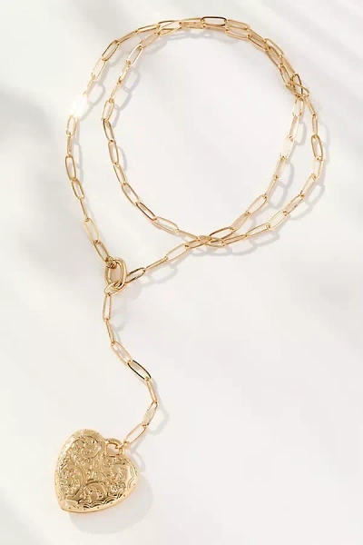 By Anthropologie Heart Pendant Necklace In Gold