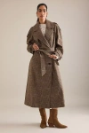 By Anthropologie Heritage Long Trench Coat In Multi