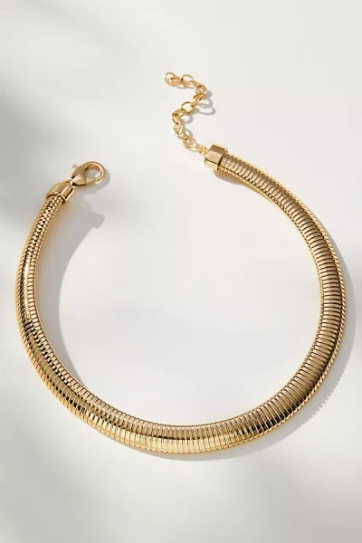 By Anthropologie Herringbone Stretch Necklace In Gold