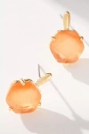 By Anthropologie Hexagon Stone Post Earrings In Brown