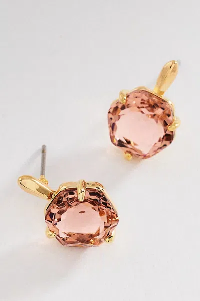 By Anthropologie Hexagon Stone Post Earrings In Transparent