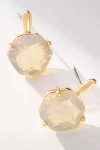 By Anthropologie Hexagon Stone Post Earrings In Gray