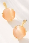 By Anthropologie Hexagon Stone Post Earrings In Orange