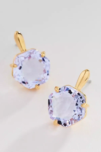 By Anthropologie Hexagon Stone Post Earrings In Gold