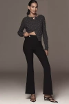By Anthropologie High-rise Flare Trousers In Black