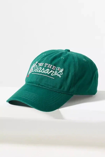 By Anthropologie Holiday Icon Baseball Cap In Green