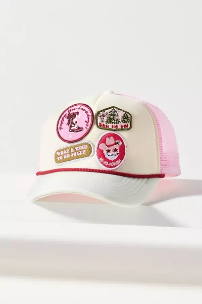 By Anthropologie Holiday Patches Trucker Hat In Neutral