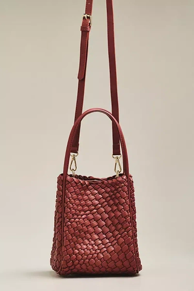 By Anthropologie Hollace Tote: Woven Mini Edition In Red