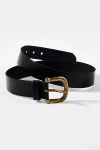 By Anthropologie Horseshoe Buckle Belt In Black