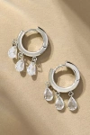 By Anthropologie Huggie Crystal Drop Earrings In Metallic