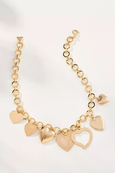 By Anthropologie I Heart You Charm Necklace In Gold