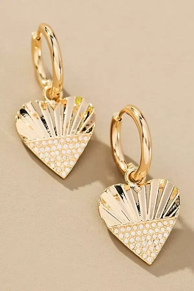By Anthropologie Icon Charm Huggie Hoop Earrings In Gold