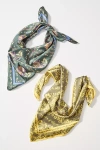 By Anthropologie Icon Hair Scarves, Set Of 2 In Black