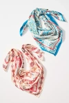 By Anthropologie Icon Hair Scarves, Set Of 2 In Blue