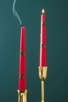 By Anthropologie Icon Holiday Taper Candles, Set Of 2 In Red