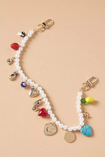 By Anthropologie Icon Pearl Bag Charm In White