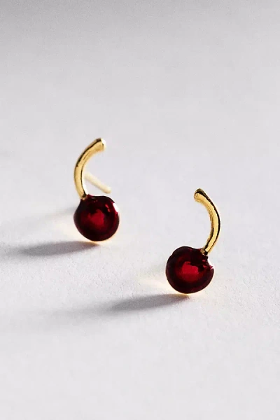 By Anthropologie Icon Post Earrings In Red