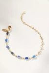 By Anthropologie Infinity Glass Stone Bracelet In Blue