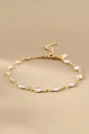 By Anthropologie Infinity Glass Stone Bracelet In Gold