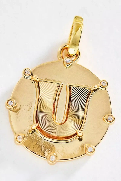 By Anthropologie Initial Charm In Gold